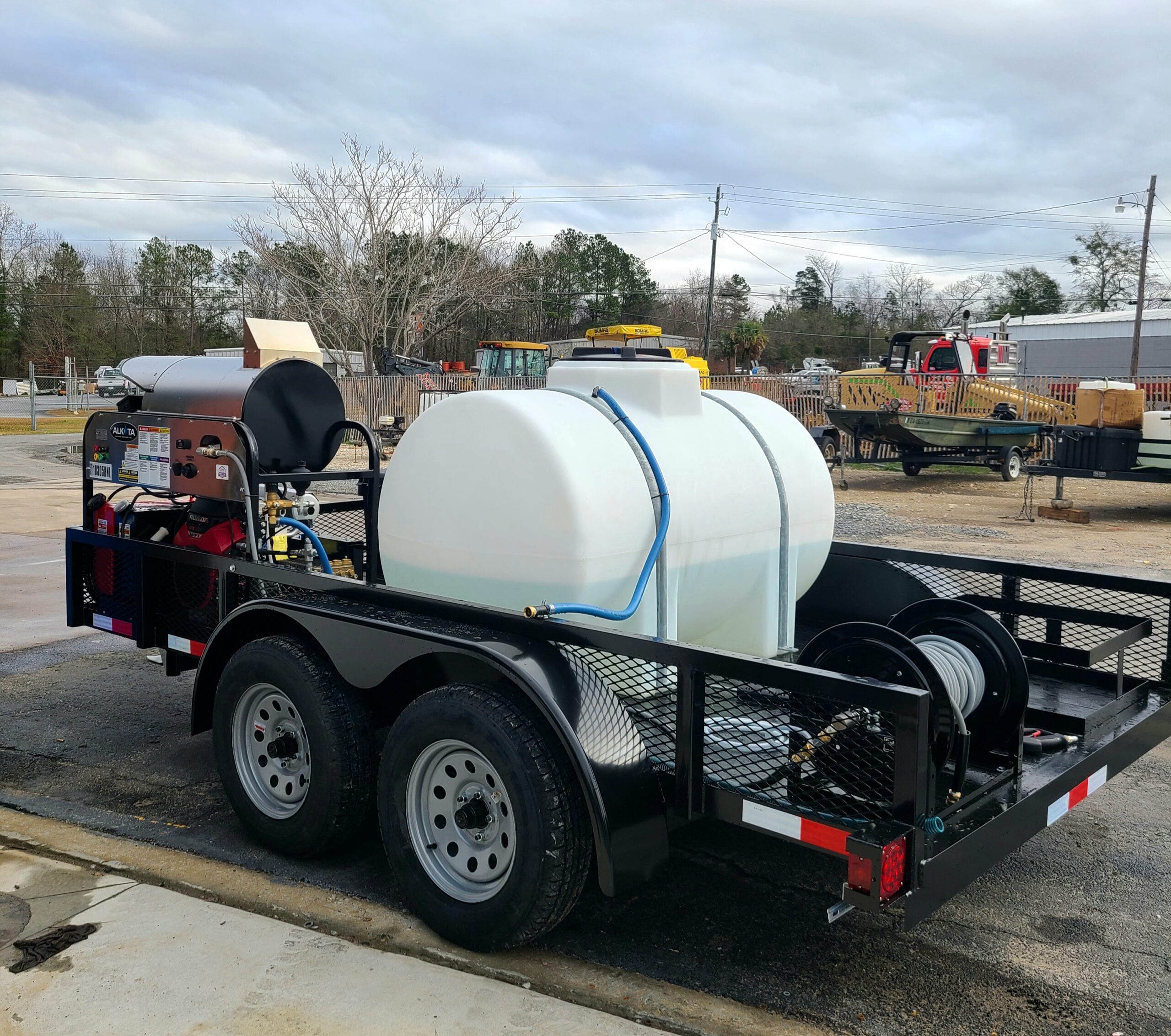 Pressure shop washer trailer